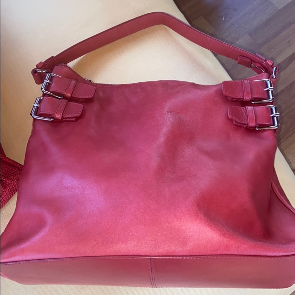Cole Haan red leather Hobo Bag